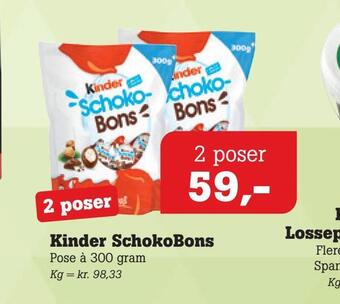 Poetzsch Padborg Kinder schokobons tilbud