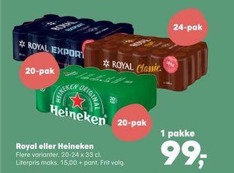 Kvickly Royal eller heineken tilbud
