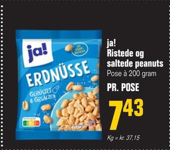 Poetzsch Padborg Ja! ristede og saltede peanuts tilbud