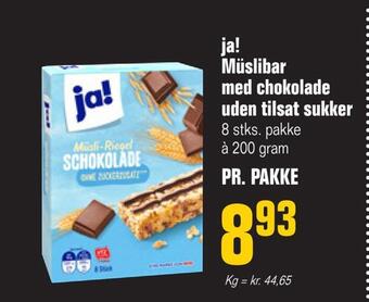 Poetzsch Padborg Ja! müslibar med chokolade uden tilsat sukker tilbud