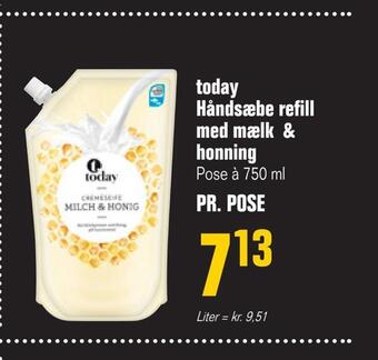 Poetzsch Padborg Today håndsæbe refill med mælk & honning tilbud