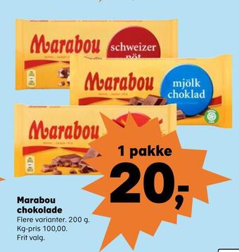 Kvickly Marabou chokolade tilbud
