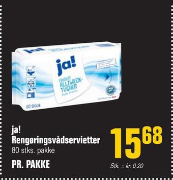 Ja! rengøringsvådservietter