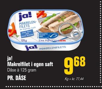 Poetzsch Padborg Ja! makrelfilet i egen saft tilbud