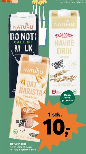 Kvickly Naturli' drik tilbud