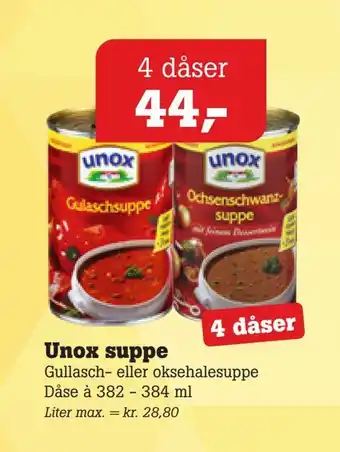 Poetzsch Padborg Unox suppe tilbud