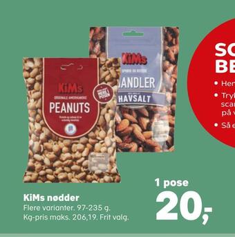 SuperBrugsen Kims nødder tilbud
