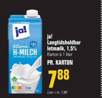 Poetzsch Padborg Ja! langtidsholdbar letmælk, 1,5% tilbud