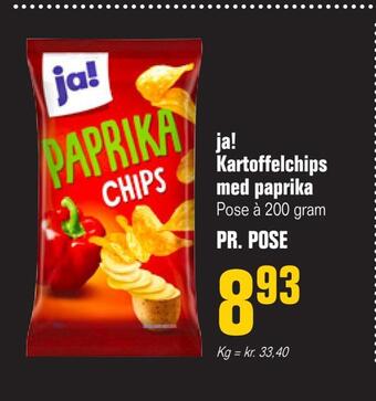 Poetzsch Padborg Ja! kartoffelchips med paprika tilbud