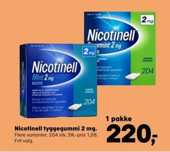 Nicotinell tyggegummi 2 mg