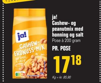 Poetzsch Padborg Ja! cashew- og peanutmix med honning og salt tilbud