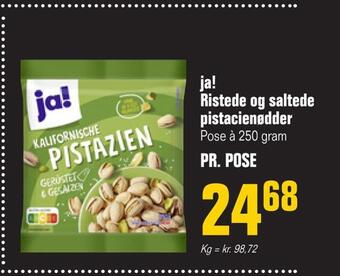 Poetzsch Padborg Ja! ristede og saltede pistacienødder tilbud