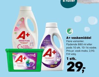 SuperBrugsen A+ vaskemiddel tilbud