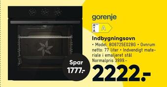 Bilka Indbygningsovn tilbud