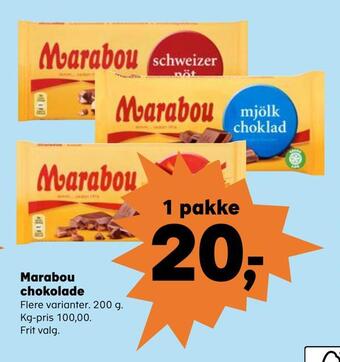 SuperBrugsen Marabou chokolade tilbud