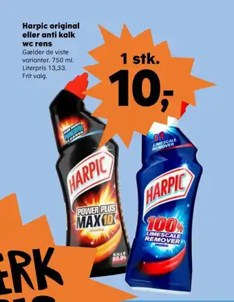 Harpic original eller anti kalk wc rens