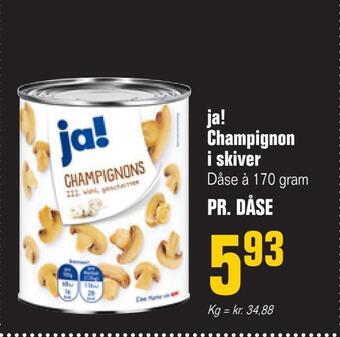 Poetzsch Padborg Ja! champignon i skiver tilbud