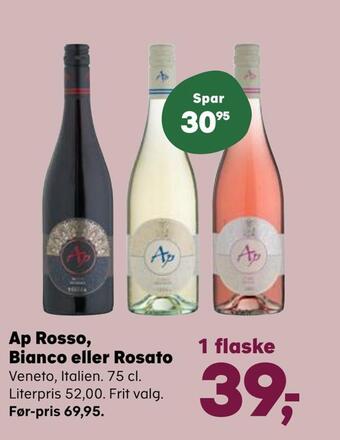 SuperBrugsen Ap rosso, bianco eller rosato tilbud