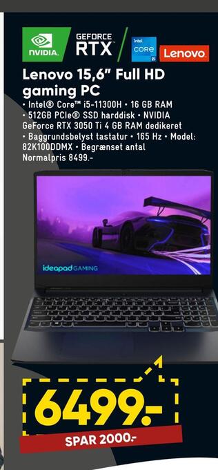 Bilka Lenovo 15,6 full hd gaming pc tilbud