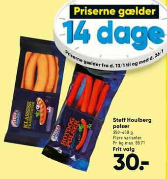 Bilka Steff houlberg pølser tilbud