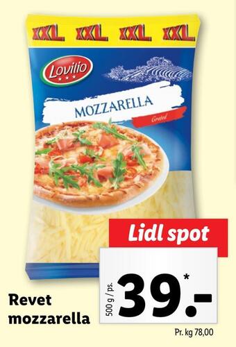 Lidl Revet mozzarella tilbud