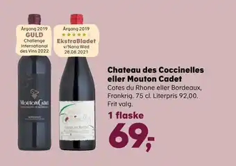 SuperBrugsen Chateau des coccinelles eller mouton cadet tilbud
