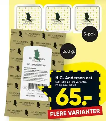 Bilka H.c. andersen ost tilbud