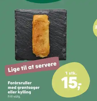 SuperBrugsen Forårsruller med grøntsager eller kylling tilbud