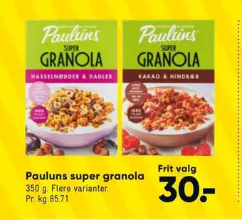 Bilka Pauluns super granola tilbud