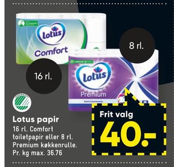 Bilka Lotus papir tilbud
