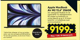 Bilka Apple macbook air m2 13,6 256gb tilbud