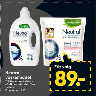 Bilka Neutral vaskemiddel tilbud