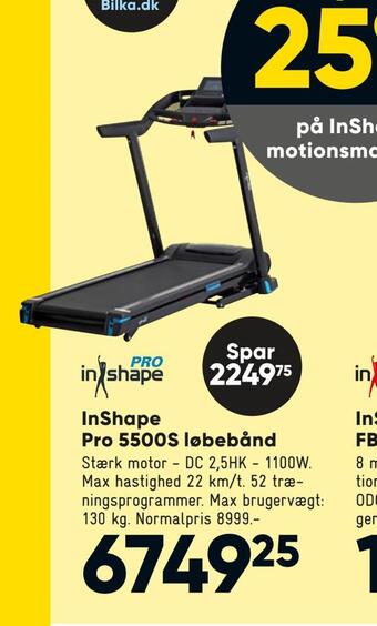 Bilka Inshape pro 5500s løbebånd tilbud