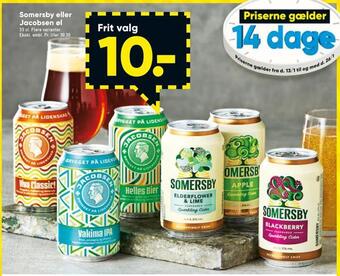 Bilka Somersby eller jacobsen øl tilbud