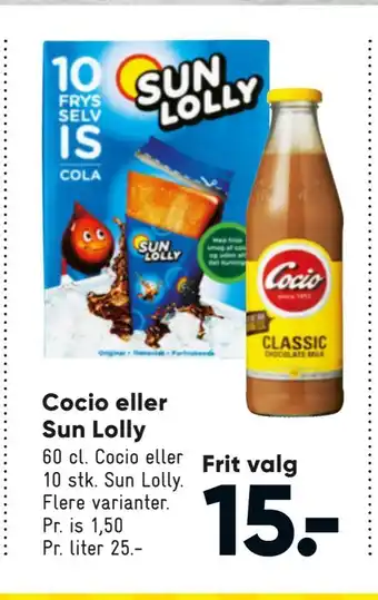 Bilka Cocio eller sun lolly tilbud