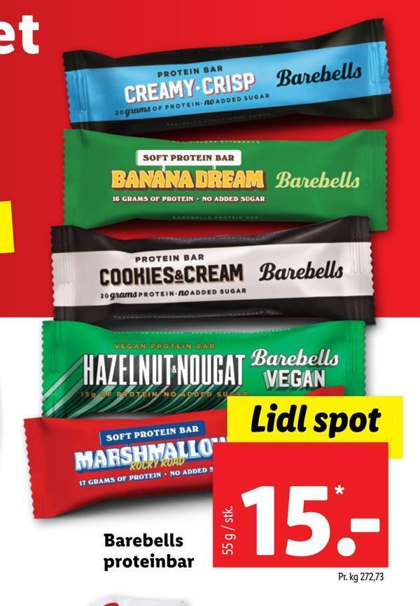 Barebells proteinbar tilbud hos Lidl