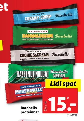 Lidl Barebells proteinbar tilbud