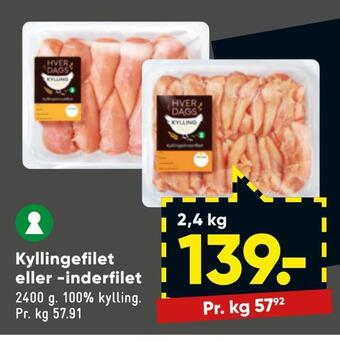 Bilka Kyllingefilet eller -inderfilet tilbud
