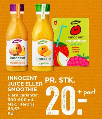 MENY Innocent juice eller smoothie tilbud
