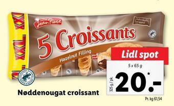 Lidl Nøddenougat croissant tilbud