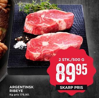 MENY Argentinsk ribeye tilbud