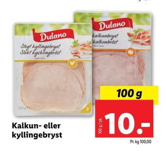 Lidl Kalkun- eller kyllingebryst tilbud