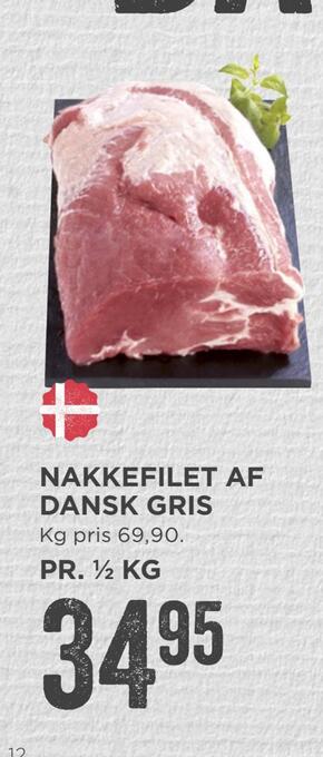 MENY Nakkefilet af dansk gris tilbud