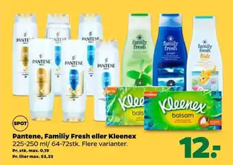 Netto Pantene, familiy fresh eller kleenex tilbud