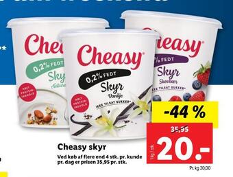 Lidl Cheasy skyr tilbud