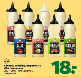 Netto Bähncke dressing, mayonnaise eller remoulade tilbud