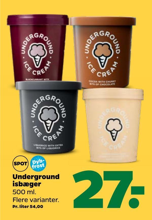 Underground isbæger tilbud hos Netto