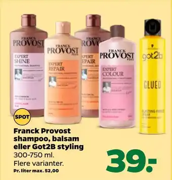 Netto Franck provost shampoo, balsam eller got2b styling tilbud