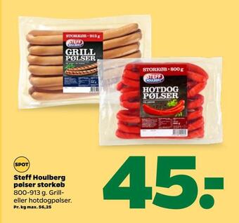 Netto Steff houlberg pølser storkøb tilbud