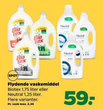 Netto Flydende vaskemiddel tilbud